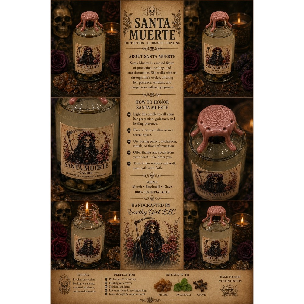 Santa Muerte Oil Candle
